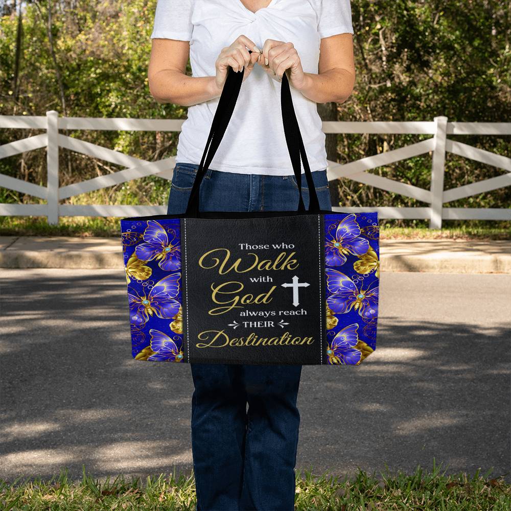 Inspirational - Those Who Walk With God Always Reach Their Destination - Weekender Tote Bags - The Shoppers Outlet