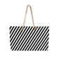 Diagonal Stripes Pattern Design - Weekender Tote Bags - The Shoppers Outlet