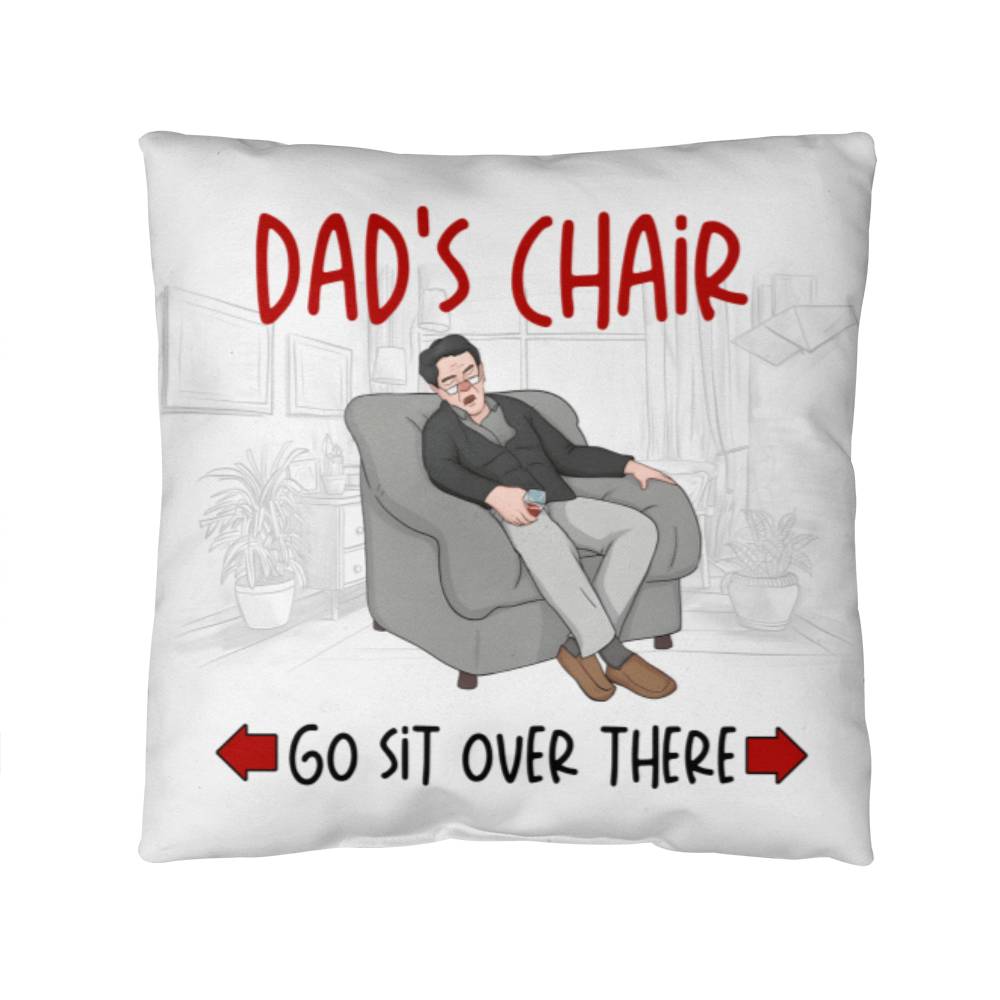 Dad's Chair - Classic Pillow Cover with Insert - The Shoppers Outlet