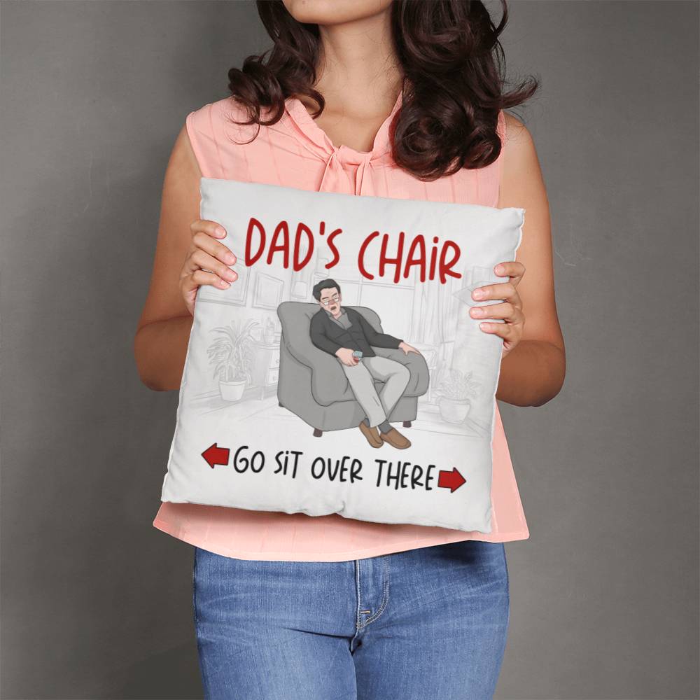 Dad's Chair - Classic Pillow Cover with Insert - The Shoppers Outlet