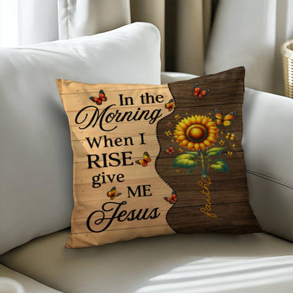 Inspirational - In The Morning When I Rise Give Me Jesus - Classic Throw Pillows - The Shoppers Outlet