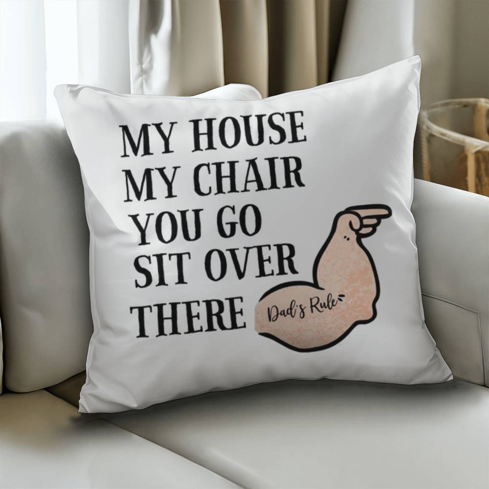 Dad's Rule - Classic Pillow Cover with Insert - The Shoppers Outlet