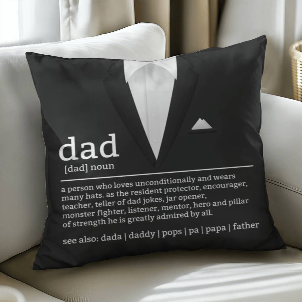 Dad - The Noun - Classic Pillow Cover with Insert - The Shoppers Outlet