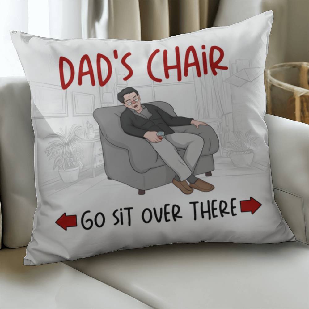 Dad's Chair - Classic Pillow Cover with Insert - The Shoppers Outlet