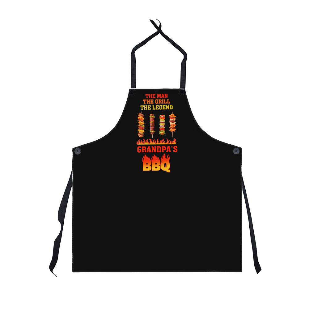GRANDPA'S BBQ - THE MAN - THE GRILL - THE LEGEND - Premium Apron - The Shoppers Outlet