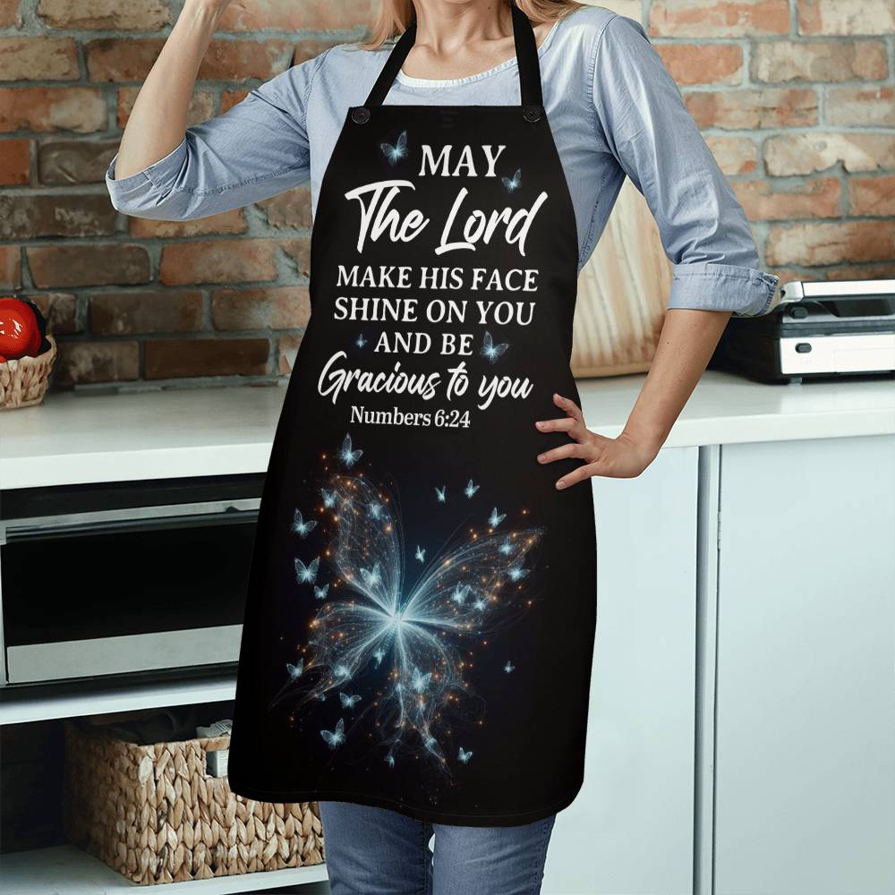 May The Lord Make His Face Shine On You - Numbers 6:24 - Premium Apron - The Shoppers Outlet