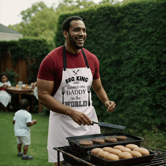 BBQ King And Number One Daddy In The World - Premium Apron - The Shoppers Outlet
