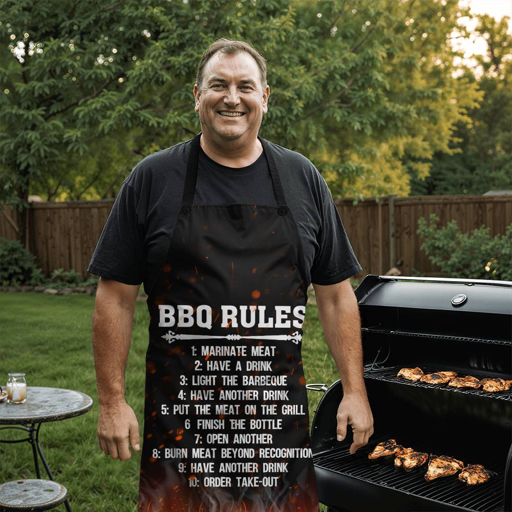 BBQ RULES - Premium Apron - The Shoppers Outlet
