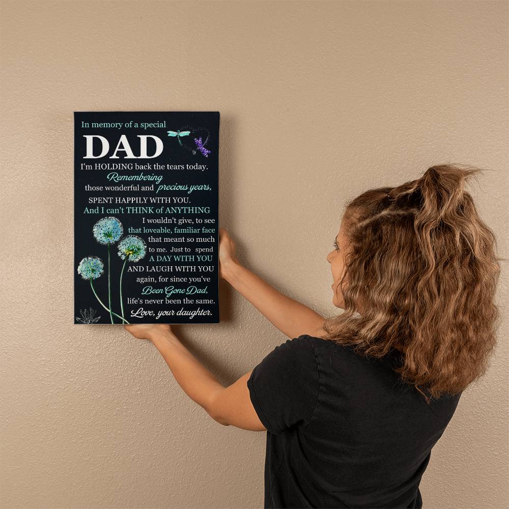 Remembrance - In Memory Of A Special Dad - Gallery Wrapped Canvas Prints - The Shoppers Outlet