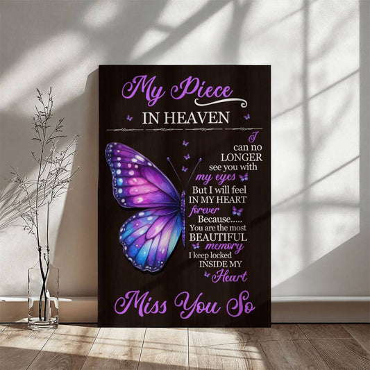 Remembrance - My Piece In Heaven - Gallery Wrapped Canvas Prints - The Shoppers Outlet