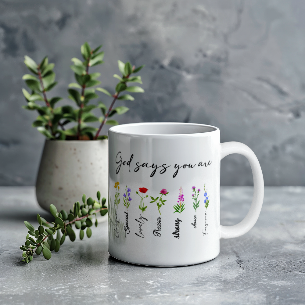 Inspirational - God Says You Are - Ceramic Mug - The Shoppers Outlet