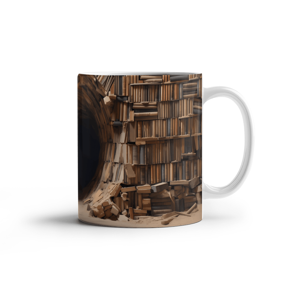 Bookshelf Design Coffee Mug - Ceramic Mug - The Shoppers Outlet