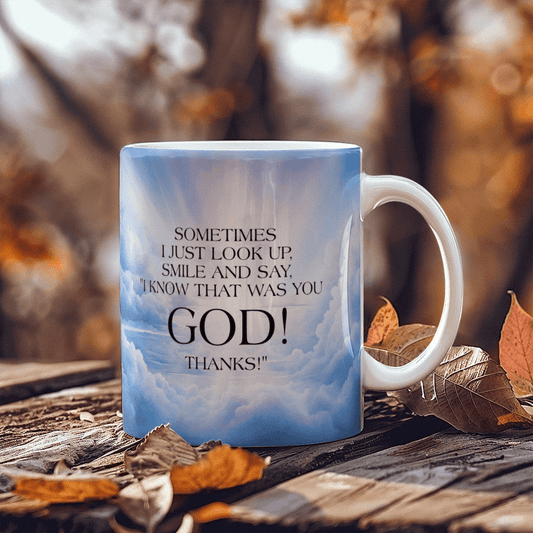 Faith - Sometimes I Just Look Up - Ceramic Mug - The Shoppers Outlet