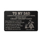 Dad - I Asked God For A Partner In Crime - Engraved Metal Wallet Cards - The Shoppers Outlet