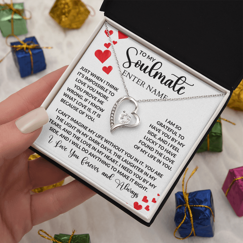 Gift For Soulmate - Personalize Gift - I Love You Forever - Forever Love Necklace - The Shoppers Outlet