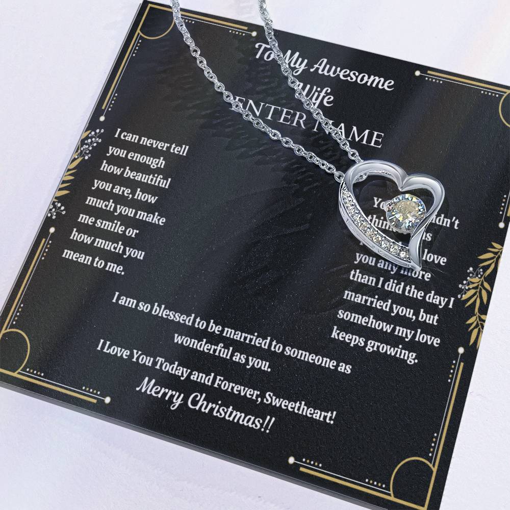 Gift For Wife - I Am So Blessed - Merry Christmas - Forever Love Necklace - The Shoppers Outlet