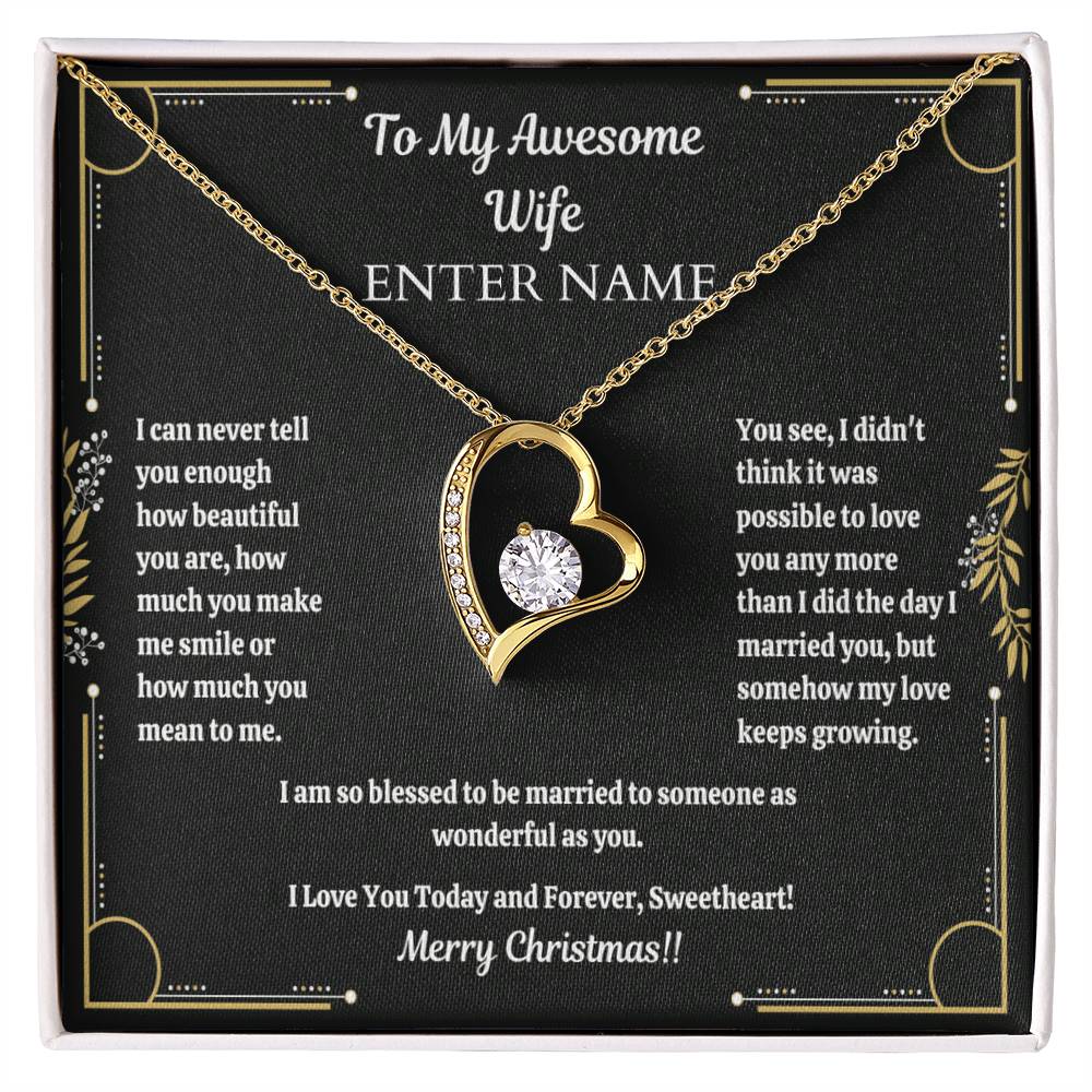 Gift For Wife - I Am So Blessed - Merry Christmas - Forever Love Necklace - The Shoppers Outlet