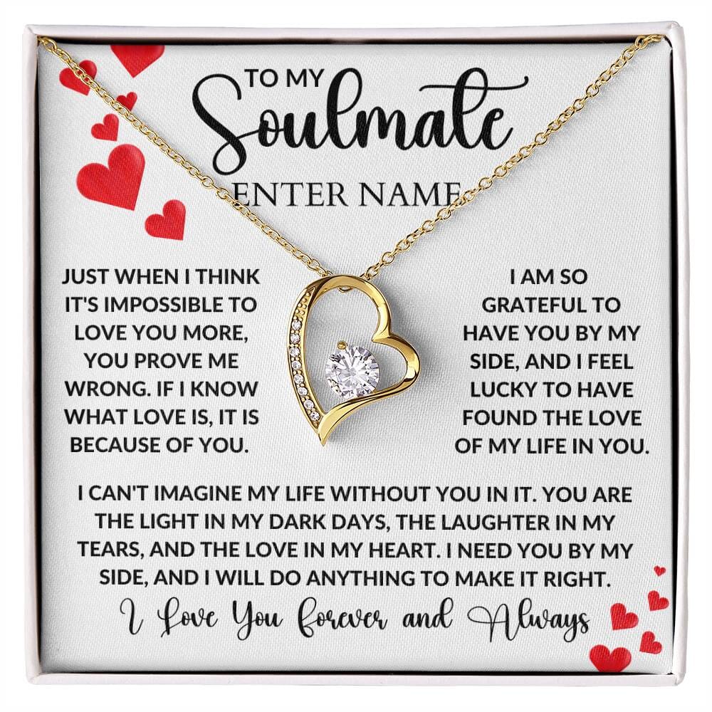 Gift For Soulmate - Personalize Gift - I Love You Forever - Forever Love Necklace - The Shoppers Outlet