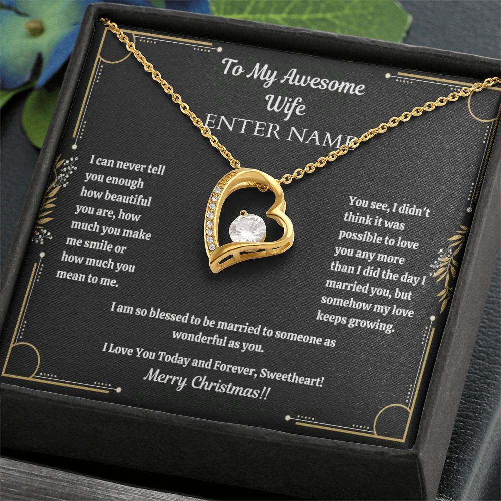 Gift For Wife - I Am So Blessed - Merry Christmas - Forever Love Necklace - The Shoppers Outlet