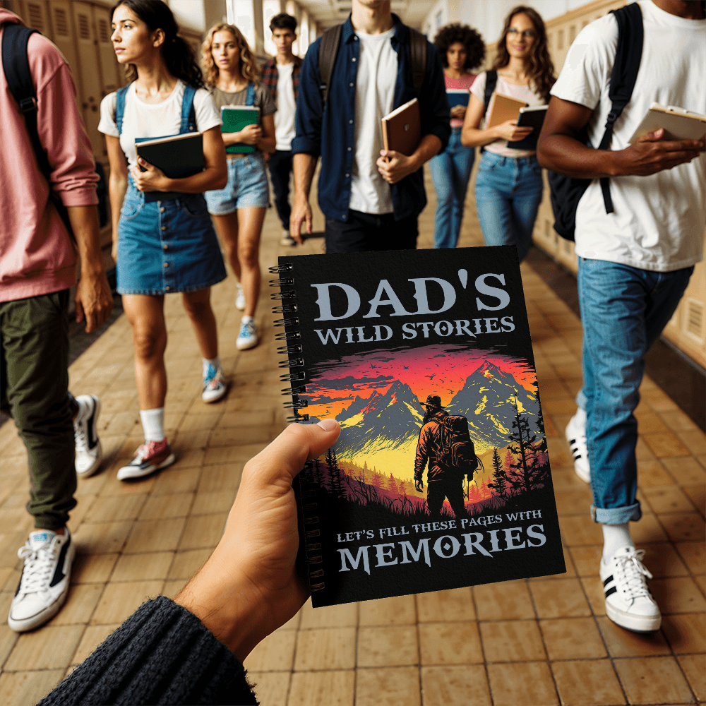 Dad - Dad's Wild Stories - Spiral Notebook - The Shoppers Outlet