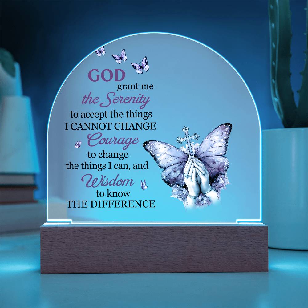 Inspirational - God Grant Me The Serenity - Dome Acrylic Plaque - The Shoppers Outlet