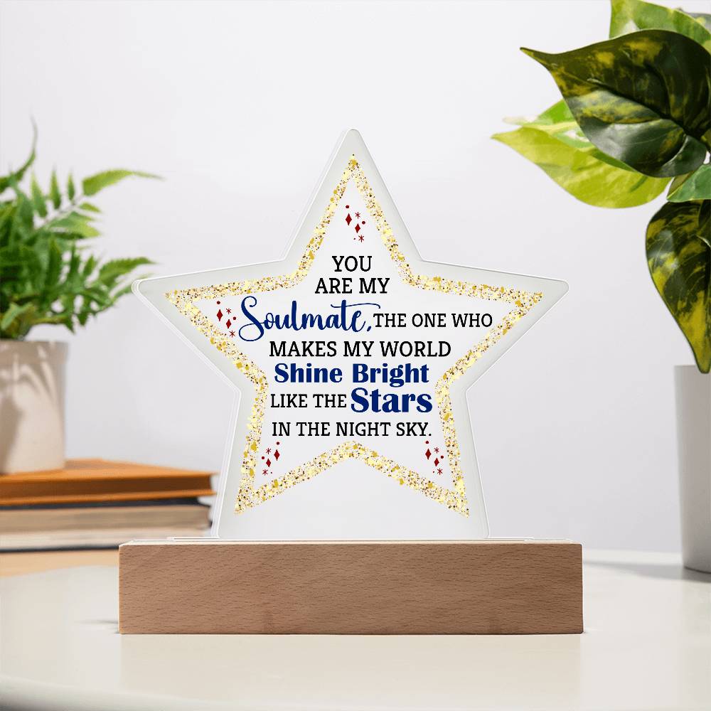 Gift For Soulmate - You Are My Soulmate - Star Acrylic Plaque - The Shoppers Outlet