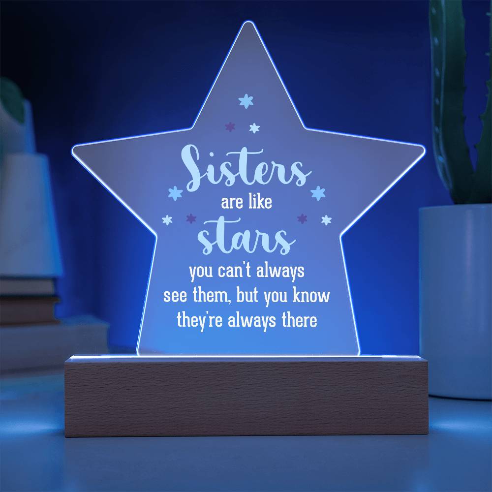 Sisters - Sisters Are Like Stars - Star Acrylic Plaque - The Shoppers Outlet