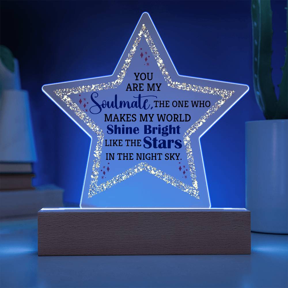 Gift For Soulmate - You Are My Soulmate - Star Acrylic Plaque - The Shoppers Outlet