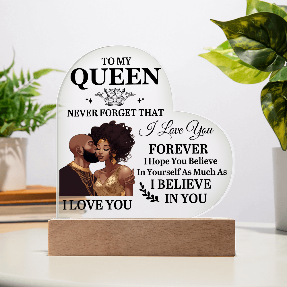 Gift For Soulmate - Never Forget That I Love You - Heart Acrylic Plaque - The Shoppers Outlet