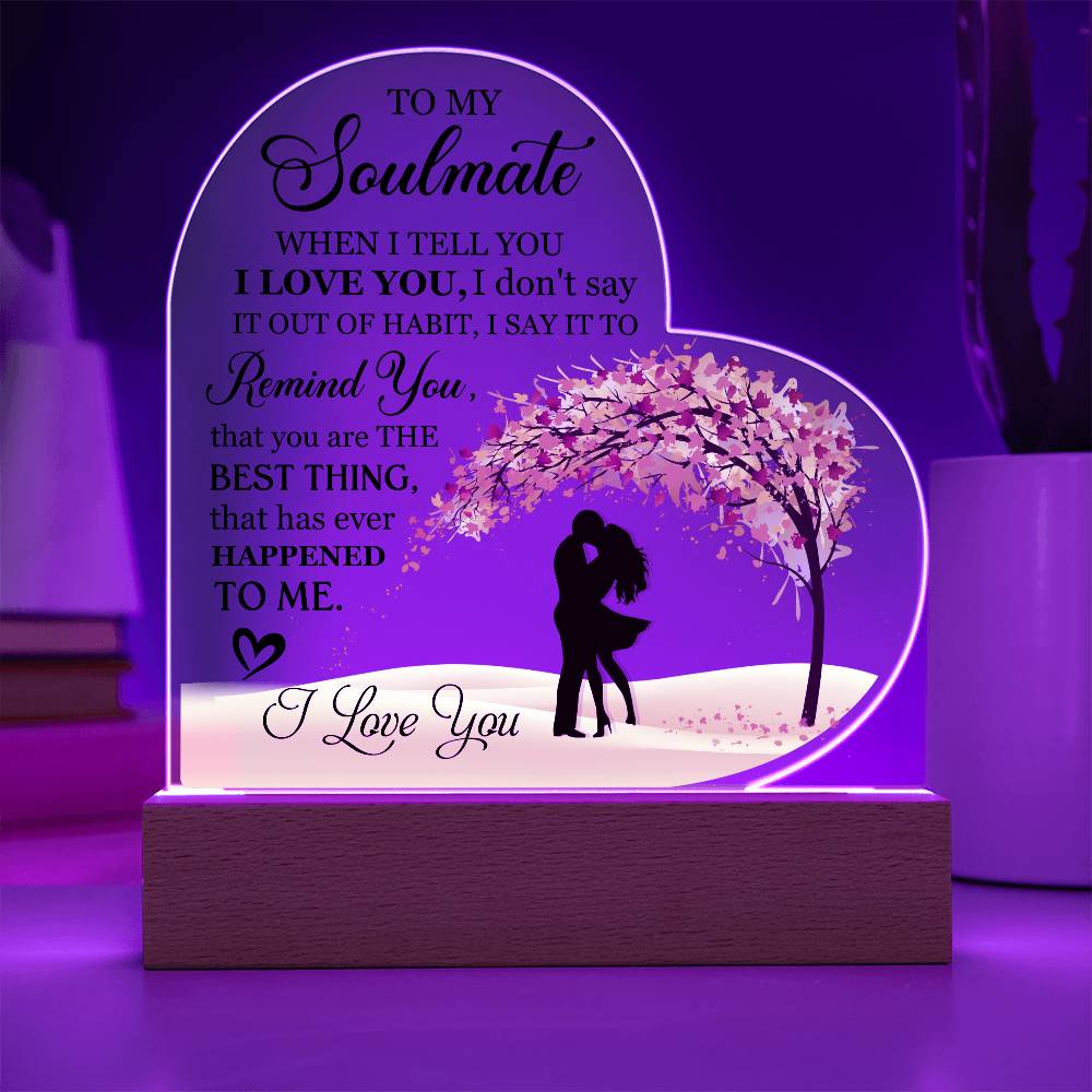 Gift For Soulmate - When I Tell You I Love You - Heart Acrylic Plaque - The Shoppers Outlet