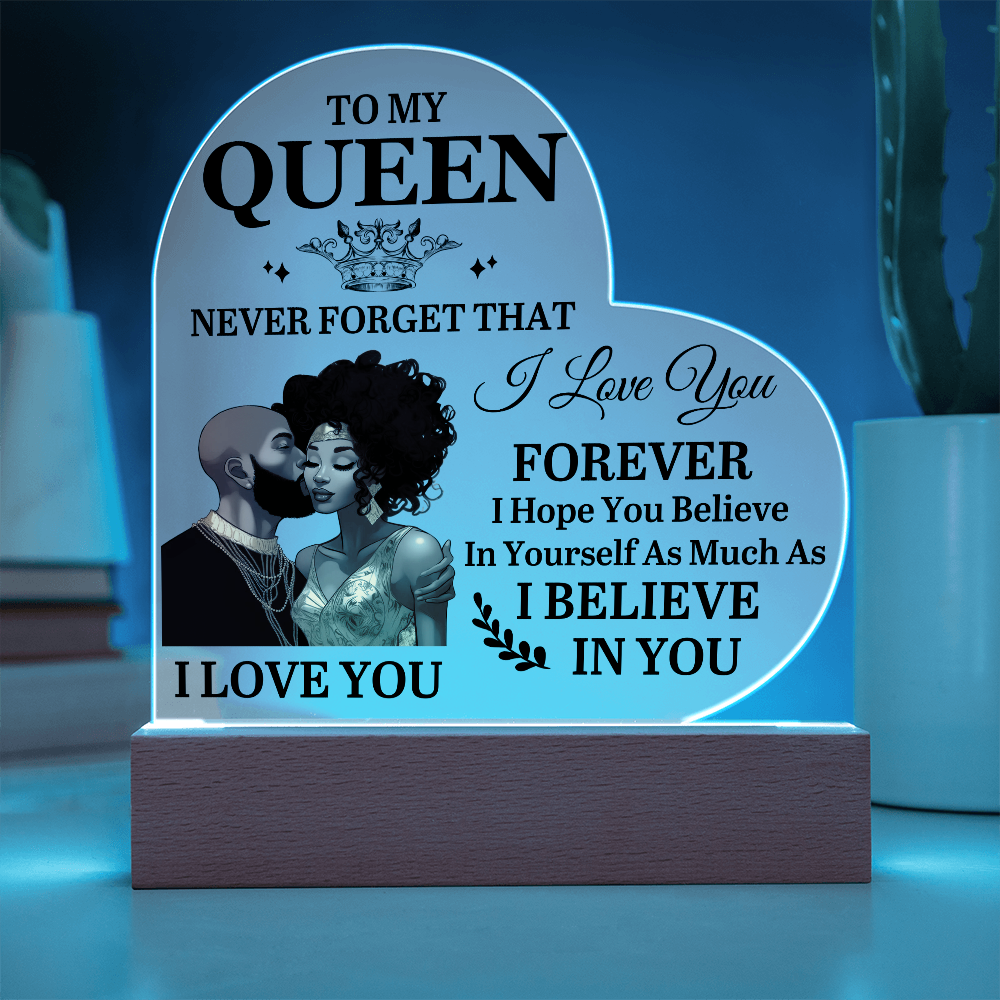 Gift For Soulmate - Never Forget That I Love You - Heart Acrylic Plaque - The Shoppers Outlet