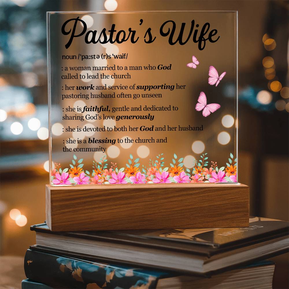 Inspirational - Pastor's Wife - Square Acrylic Plaque - The Shoppers Outlet