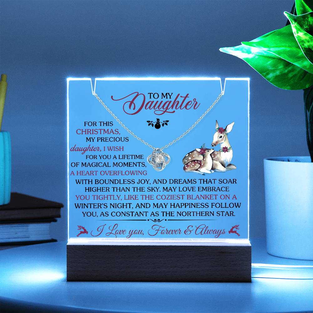 Daughter - For This Christmas My Precious Daughter I Wish - Keepsake Acrylic Bundle - The Shoppers Outlet