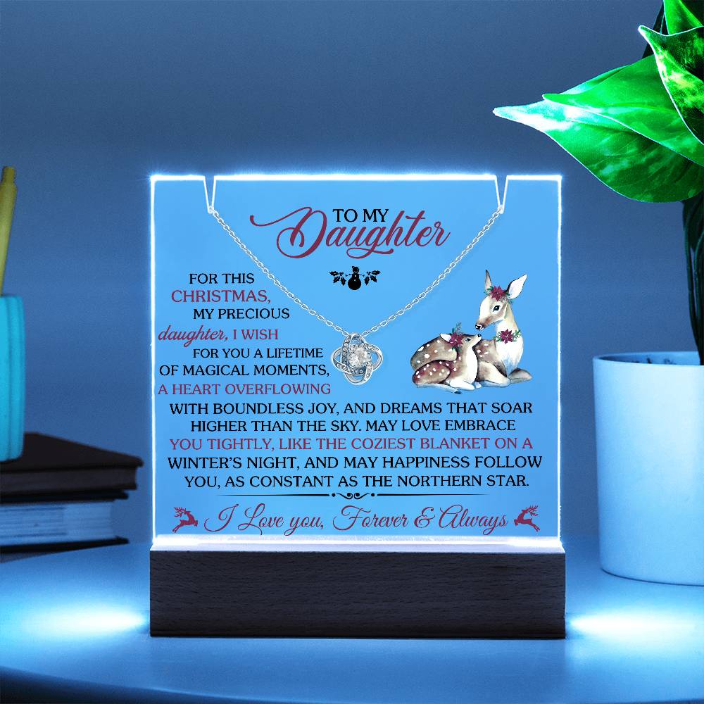 Daughter - For This Christmas My Precious Daughter I Wish - Keepsake Acrylic Bundle - The Shoppers Outlet