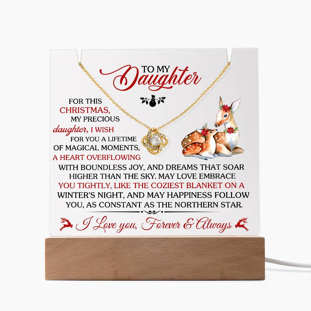 Daughter - For This Christmas My Precious Daughter I Wish - Keepsake Acrylic Bundle - The Shoppers Outlet