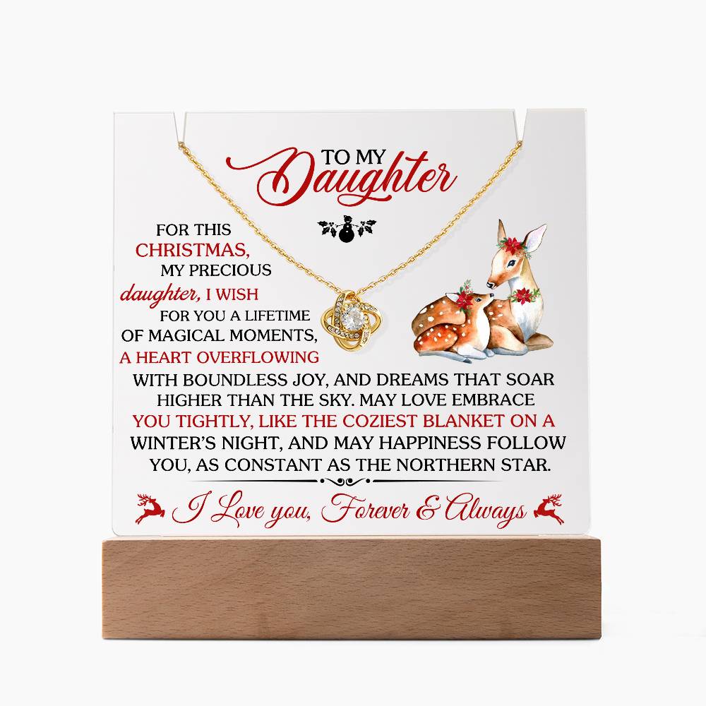 Daughter - For This Christmas My Precious Daughter I Wish - Keepsake Acrylic Bundle - The Shoppers Outlet