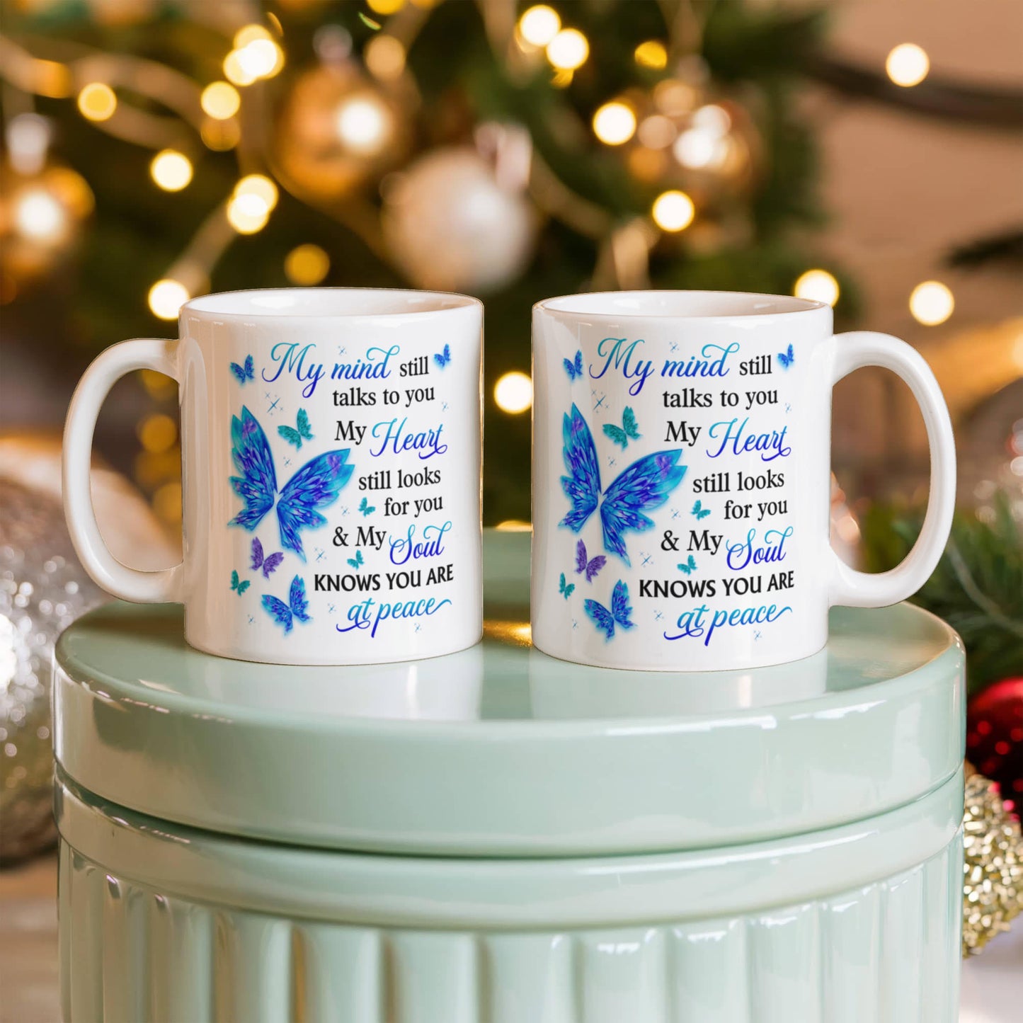 "Remembrance - My Mind - My Heart - My Soul - Ceramic Mug" - The Shoppers Outlet