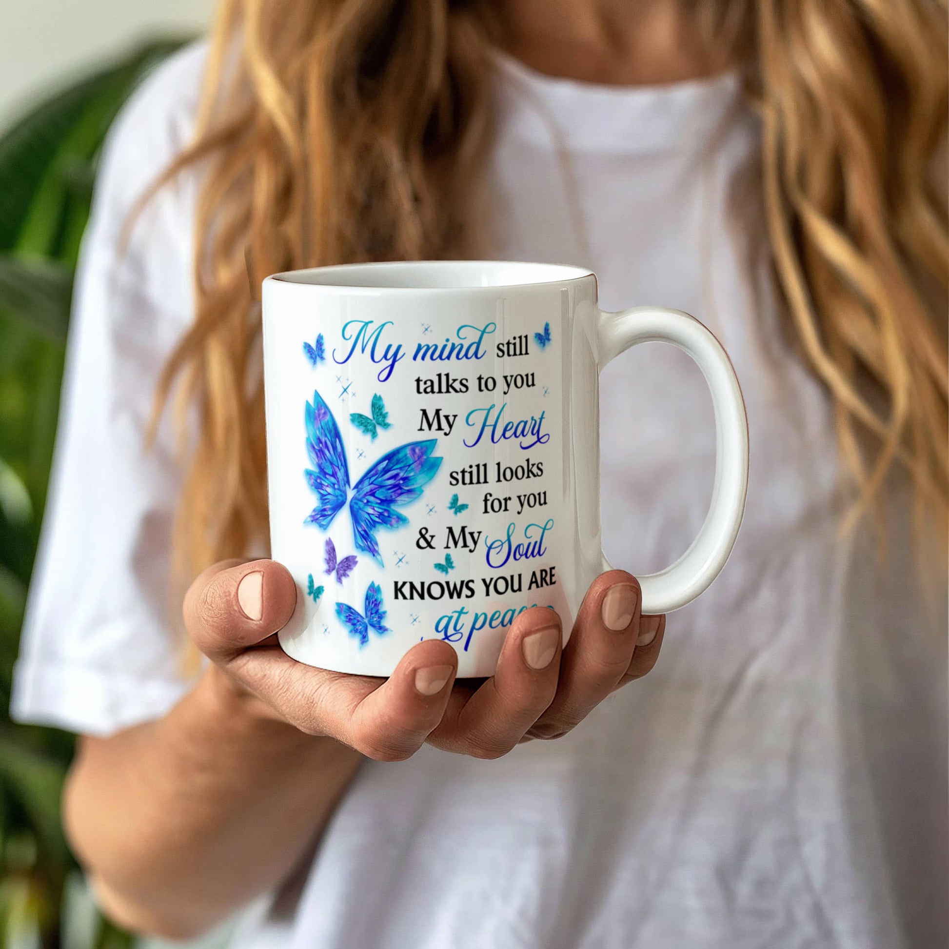 "Remembrance - My Mind - My Heart - My Soul - Ceramic Mug" - The Shoppers Outlet