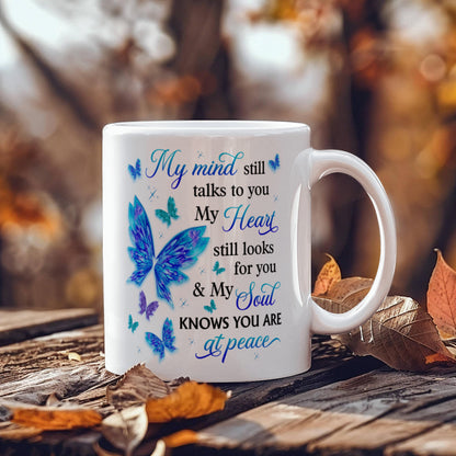 "Remembrance - My Mind - My Heart - My Soul - Ceramic Mug" - The Shoppers Outlet