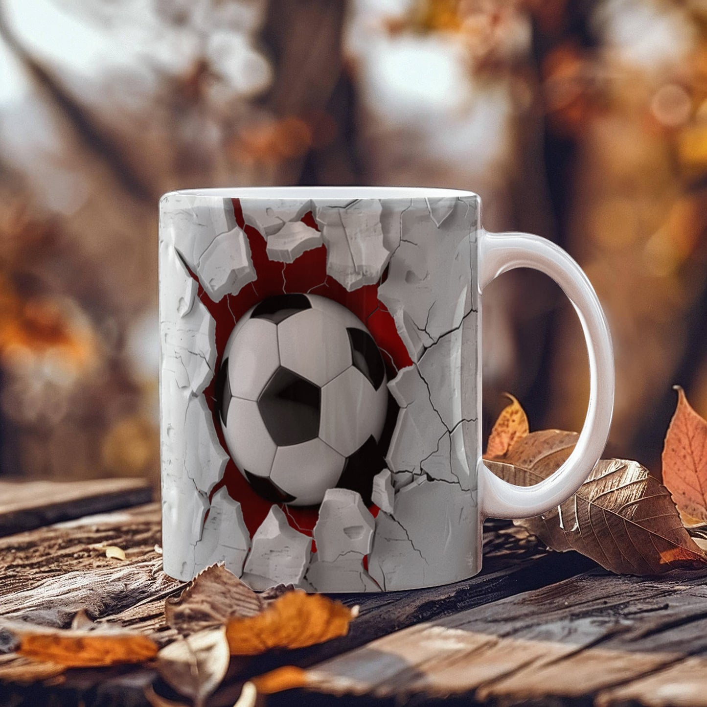 Soccer Ball Design Coffee Mug - Ceramic Mug - The Shoppers Outlet