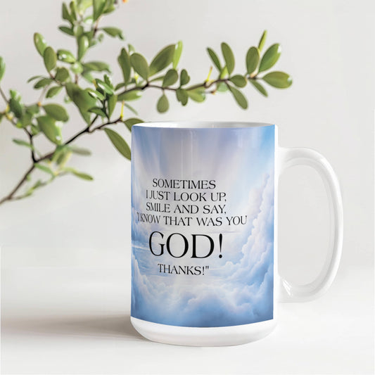 Faith - Sometimes I Just Look Up - Ceramic Mug - The Shoppers Outlet