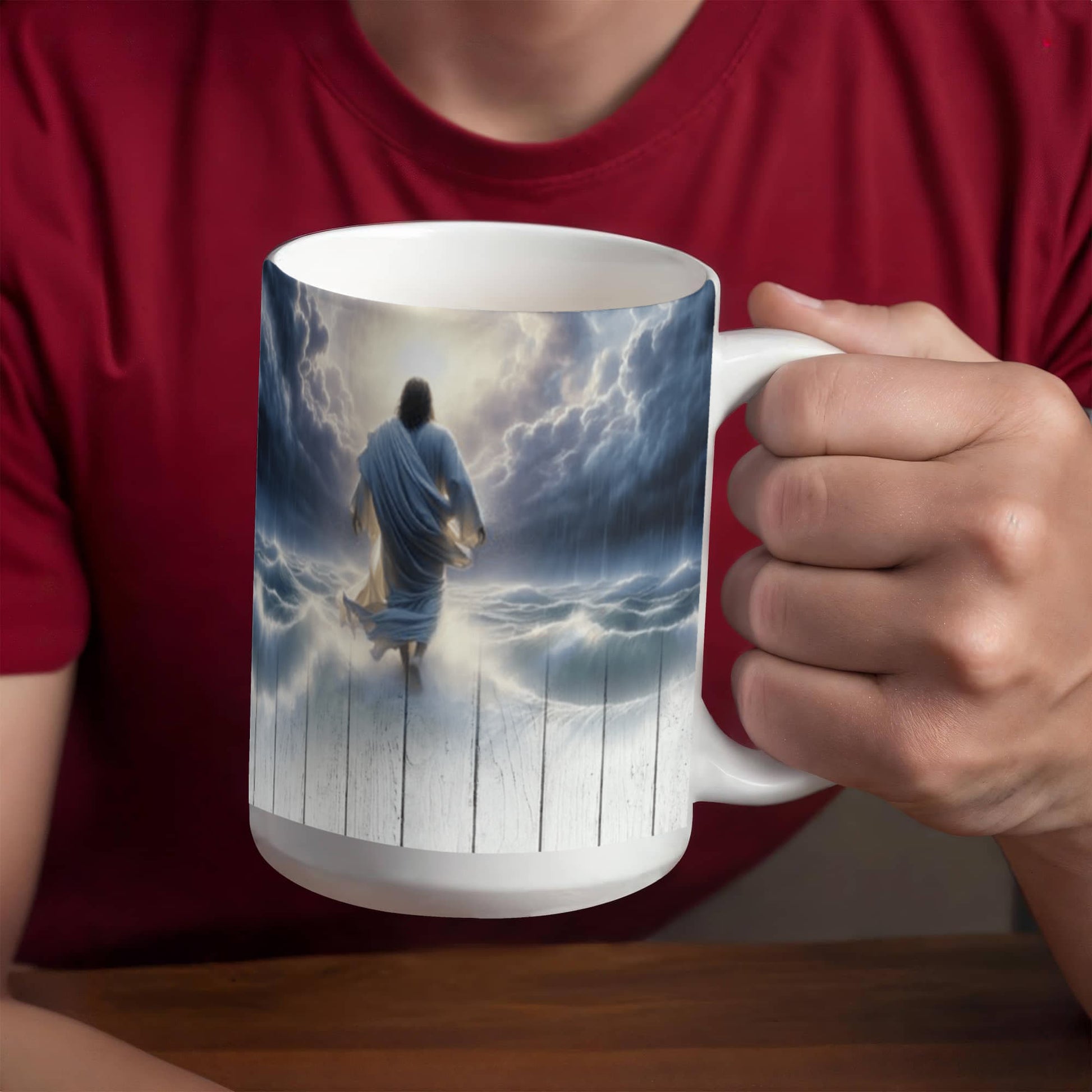 Faith - I Will Walk By Faith Even When I Cannot See - Ceramic Mug - The Shoppers Outlet