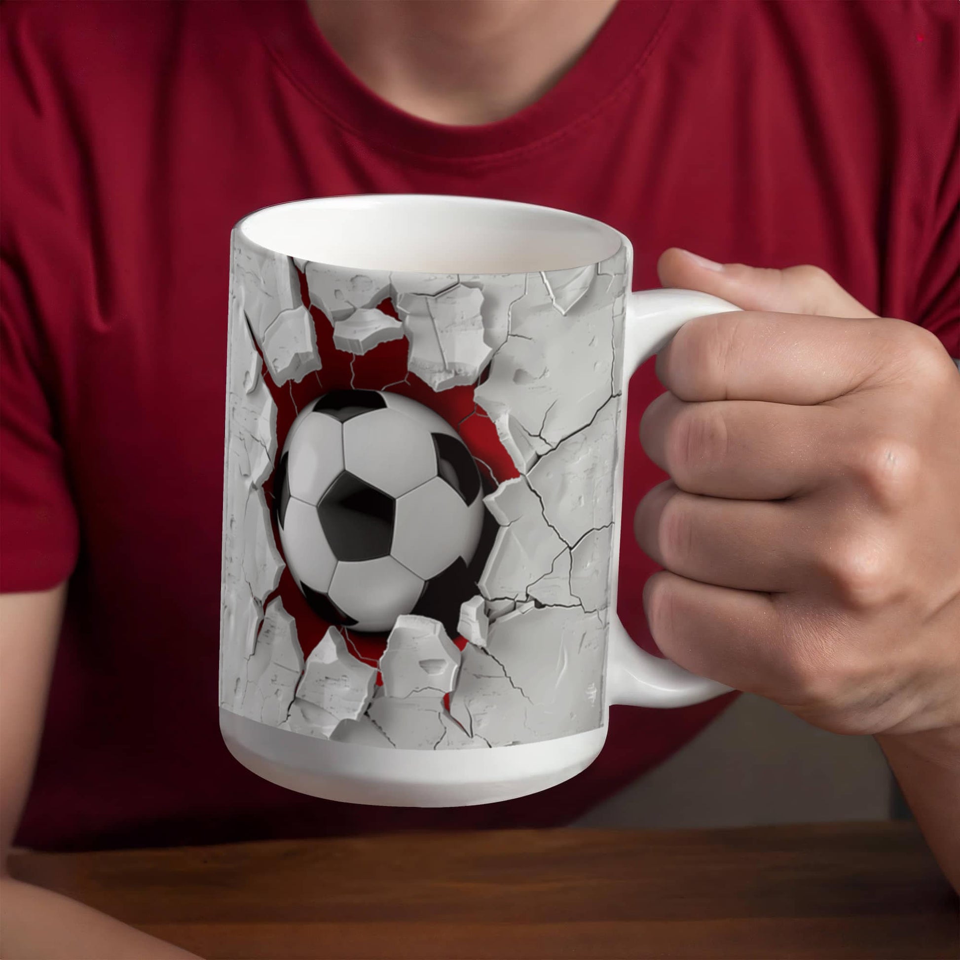 Soccer Ball Design Coffee Mug - Ceramic Mug - The Shoppers Outlet