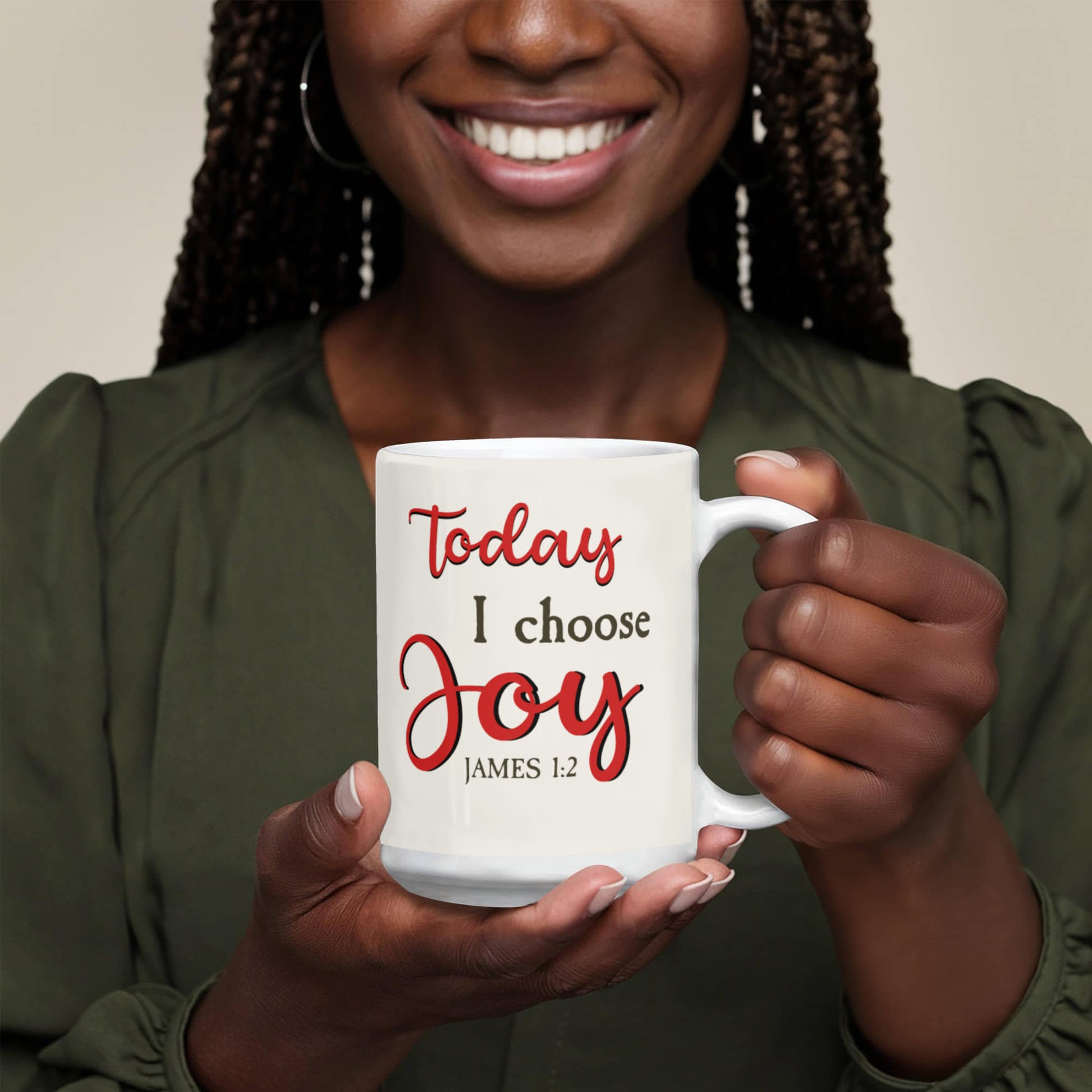 Faith - Today I Choose Joy - James 1:2 - Ceramic Mug - The Shoppers Outlet