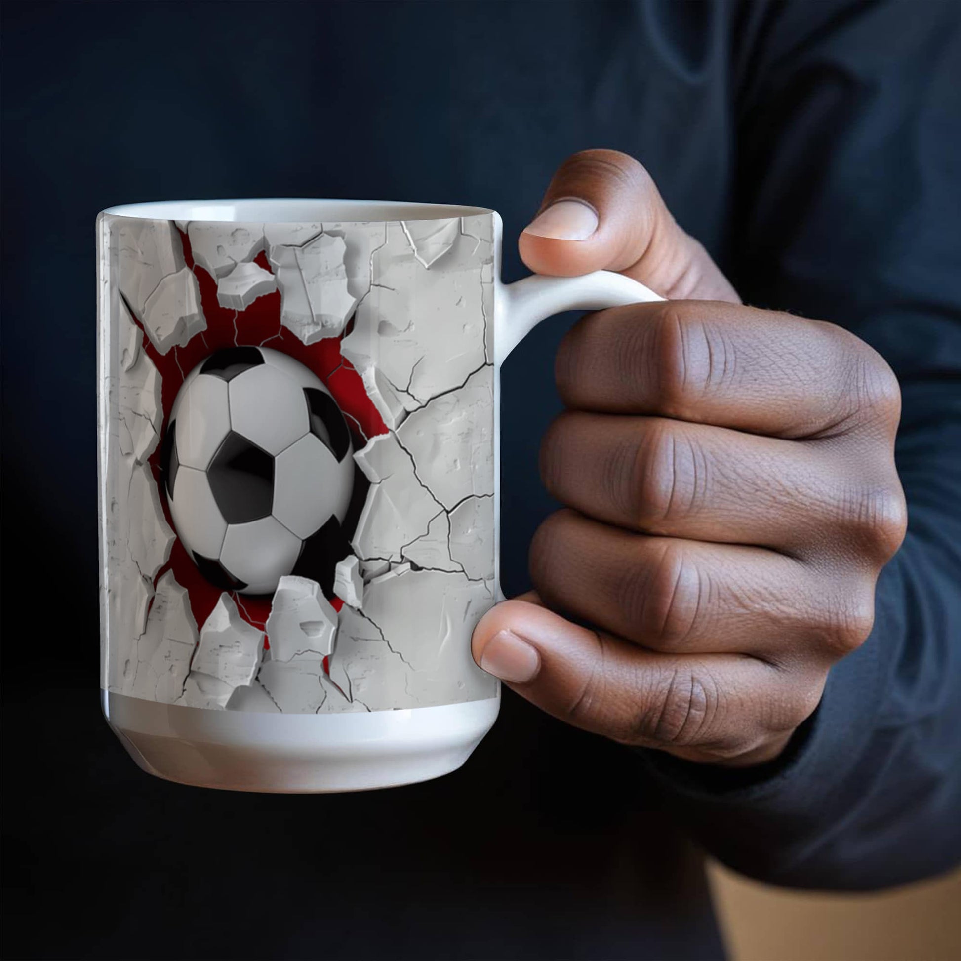 Soccer Ball Design Coffee Mug - Ceramic Mug - The Shoppers Outlet