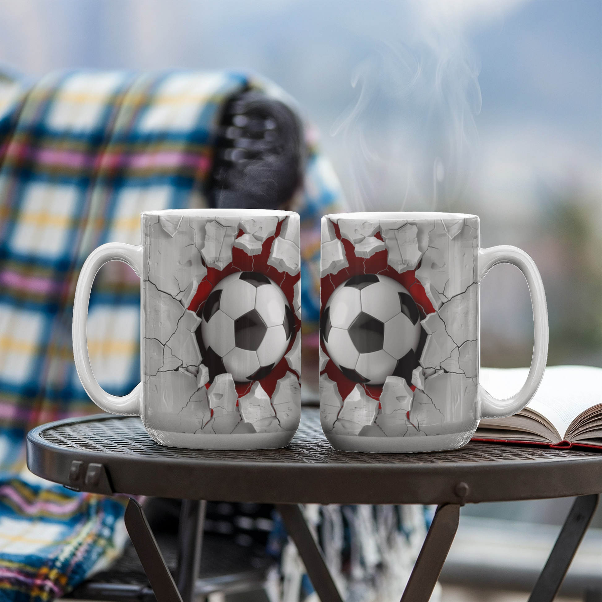 Soccer Ball Design Coffee Mug - Ceramic Mug - The Shoppers Outlet