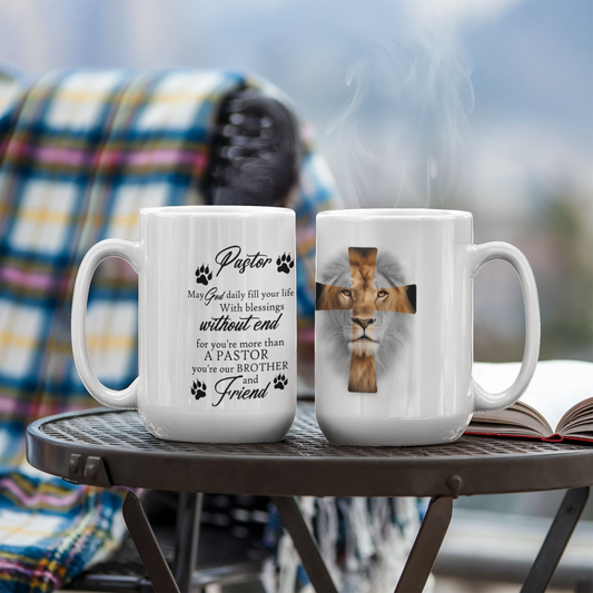 Inspirational - Pastor - May God Daily Fill Your Life With Blessings - Ceramic Mug - The Shoppers Outlet