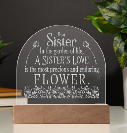 Gift For Sister - A Sister's Love - Engraved Acrylic Plaque - The Shoppers Outlet